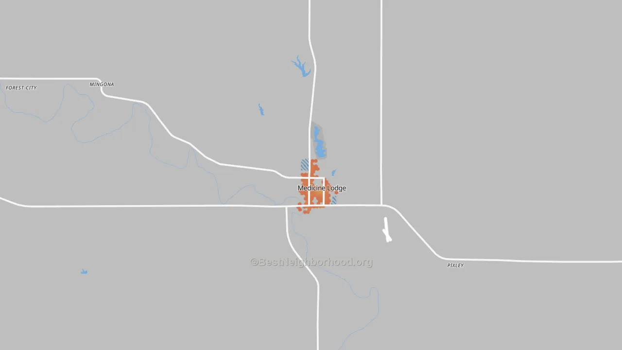 Bike Grade map of 67104, KS