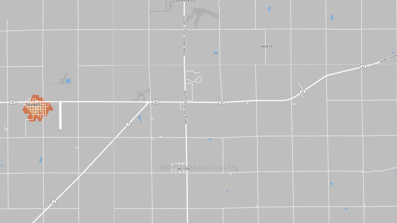 Bike Grade map of 67106, KS