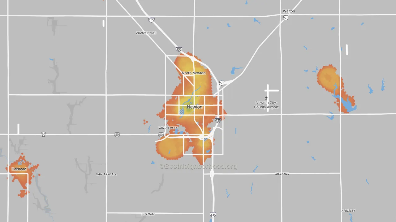 Bike Grade map of 67114, KS