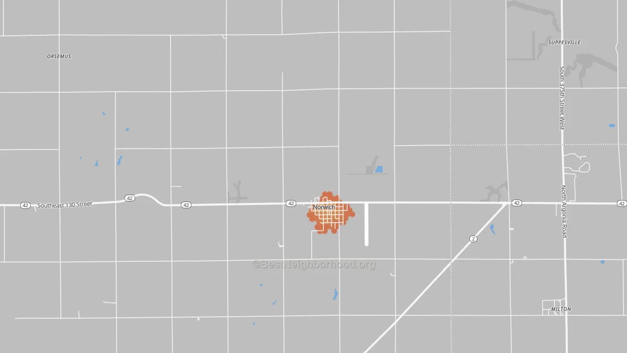 Bike Grade map of 67118, KS