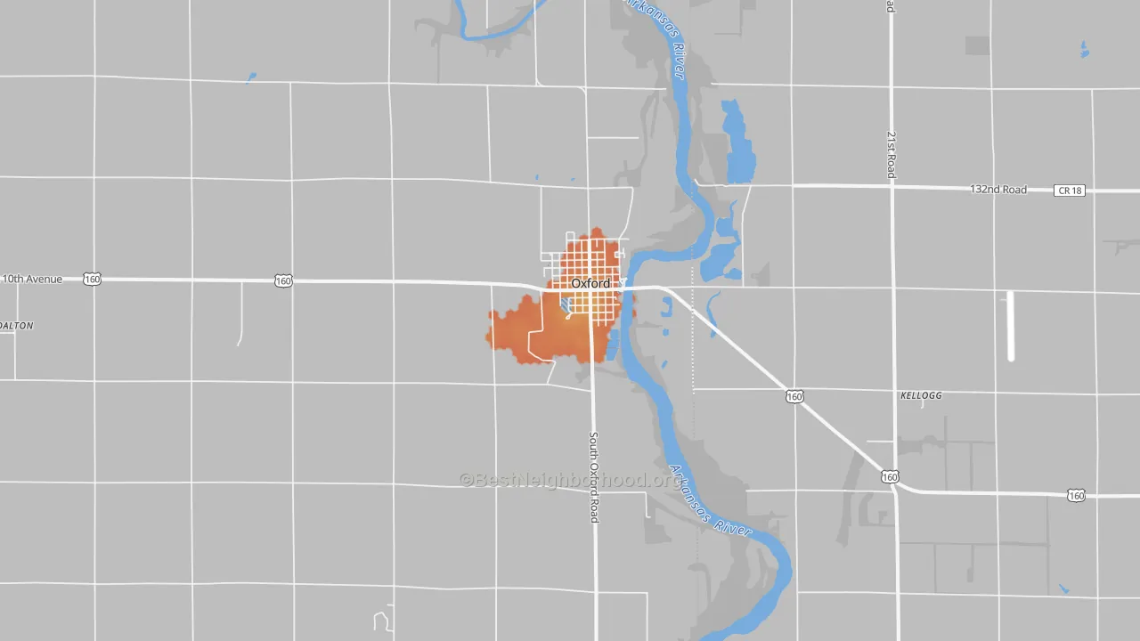 Bike Grade map of 67119, KS