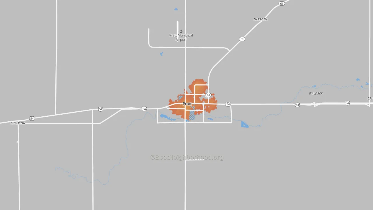 Bike Grade map of 67124, KS