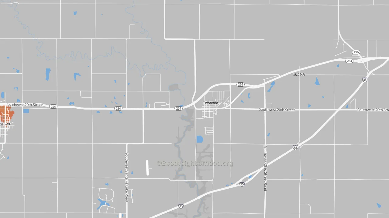 Bike Grade map of 67144, KS