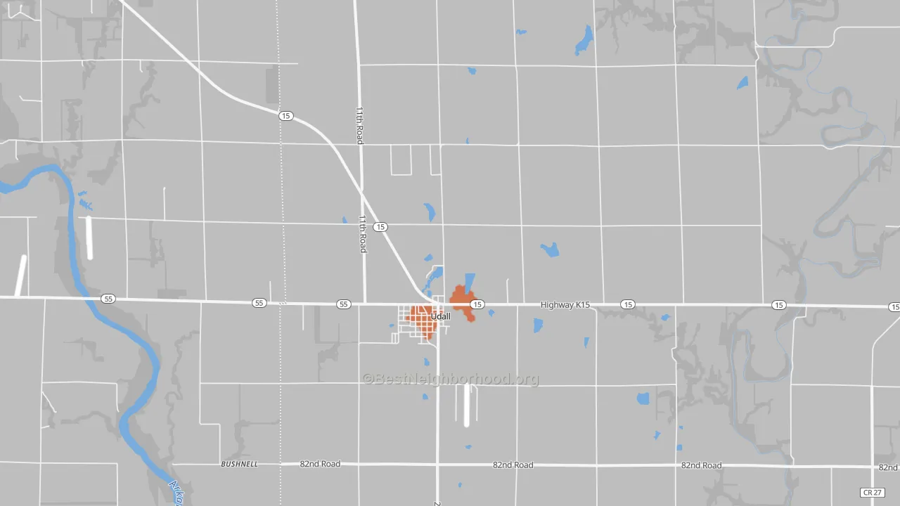Bike Grade map of 67146, KS