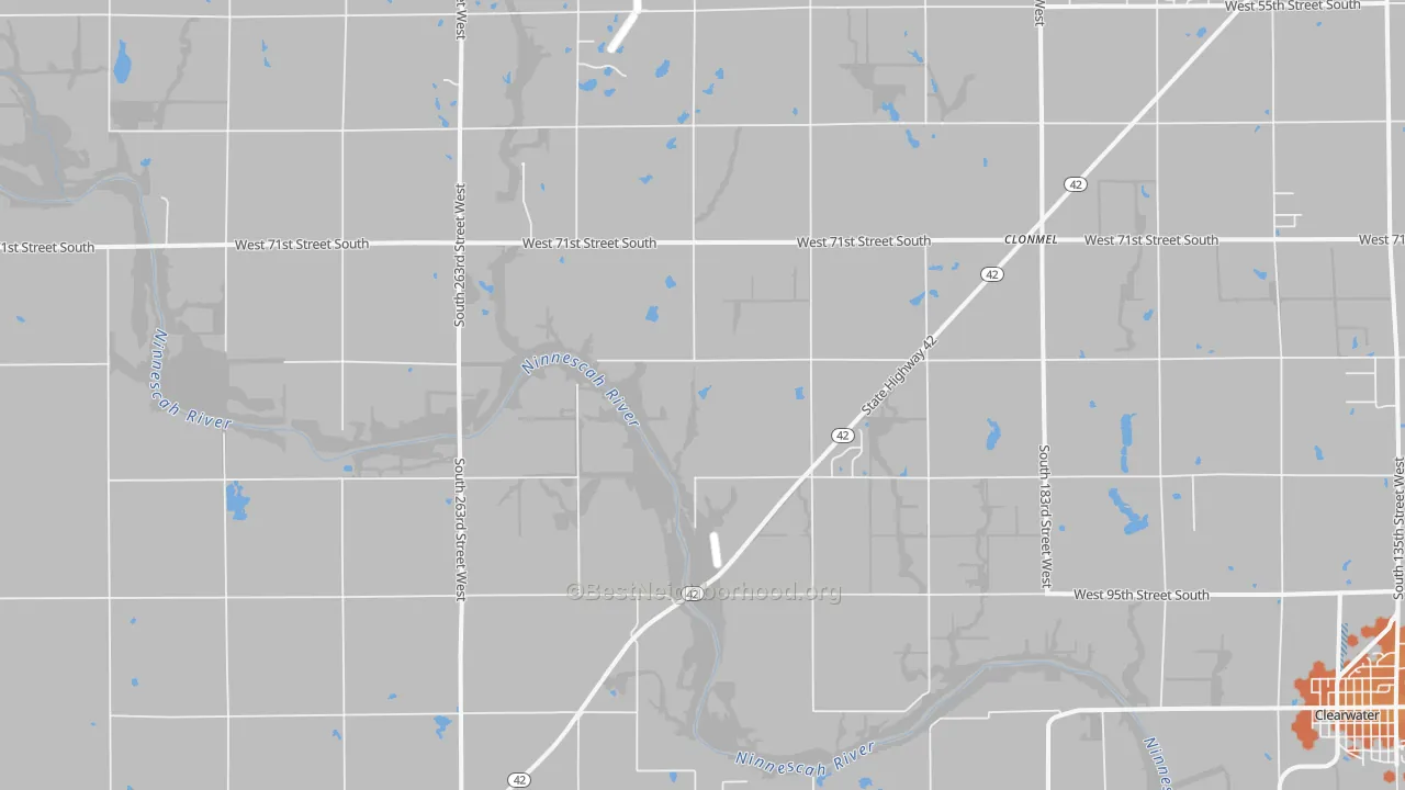 Bike Grade map of 67149, KS
