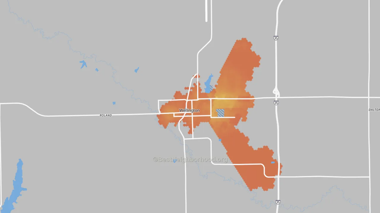Bike Grade map of 67152, KS