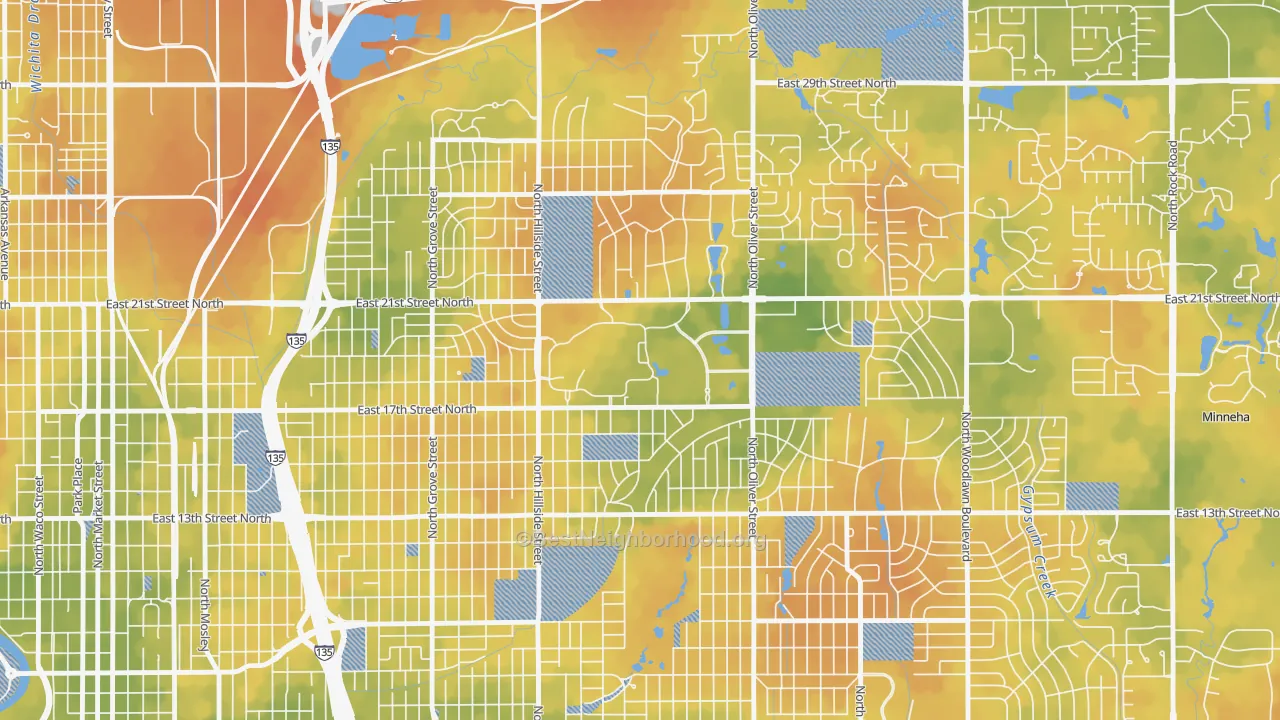 Bike Grade map of 67260, KS