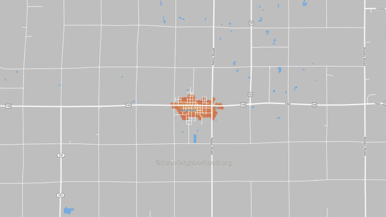 Bike Grade map of 67330, KS