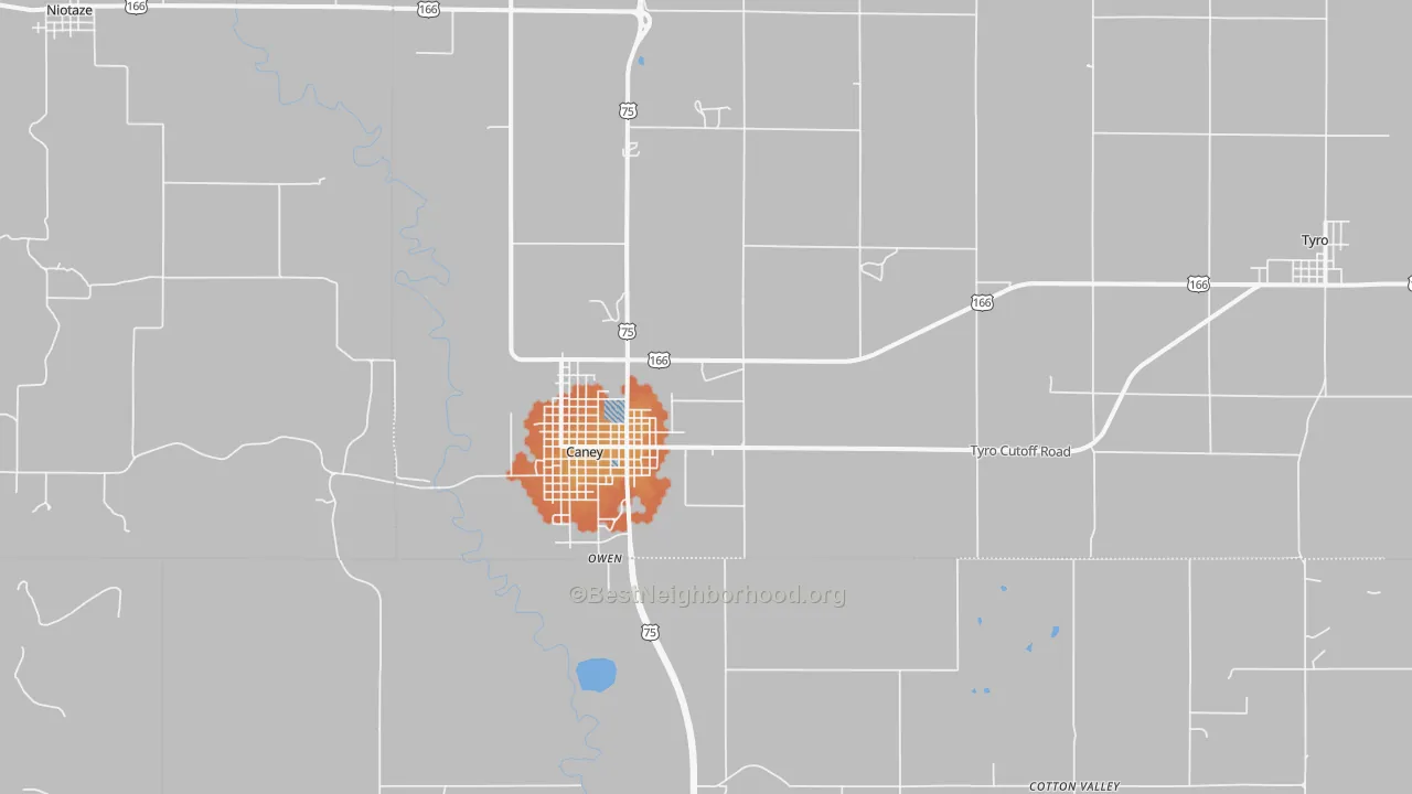 Bike Grade map of 67333, KS