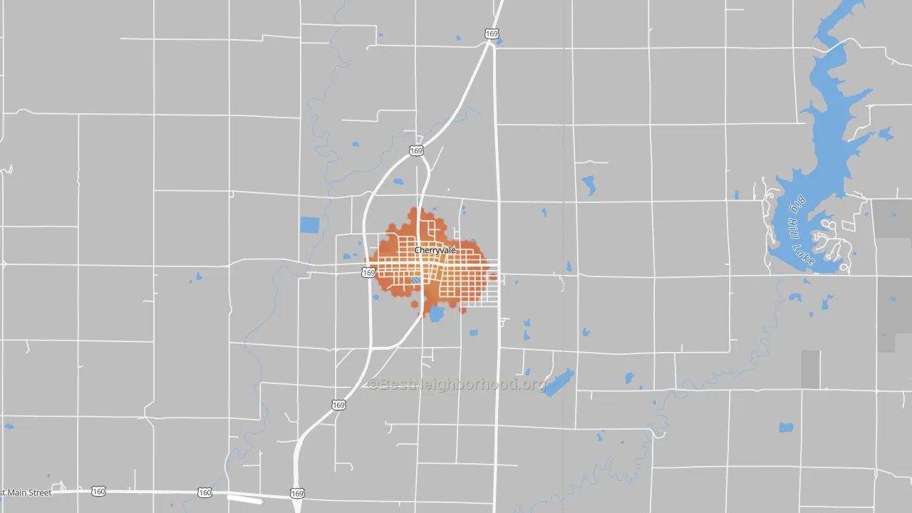 Bike Grade map of 67335, KS