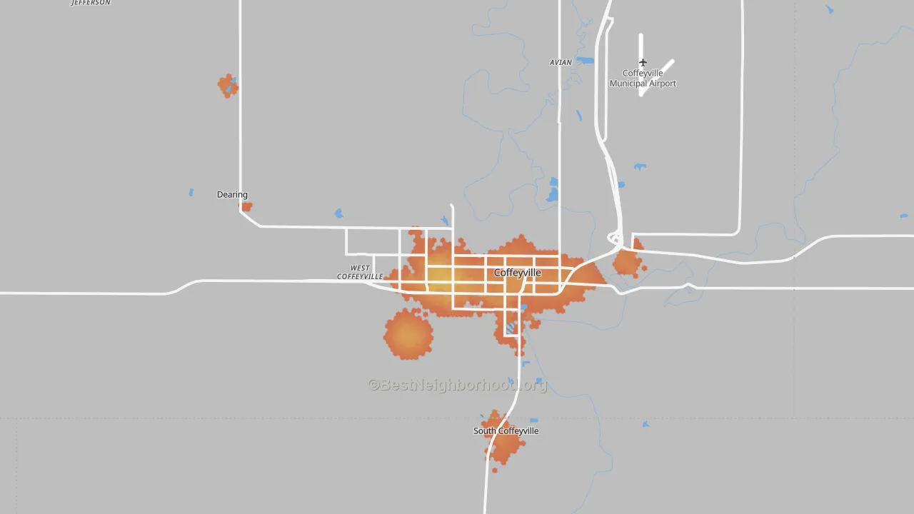 Bike Grade map of 67337, KS