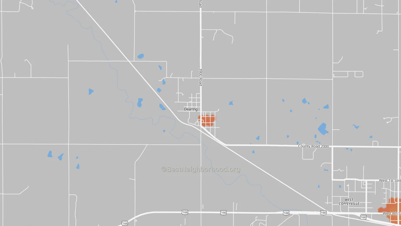 Bike Grade map of 67340, KS