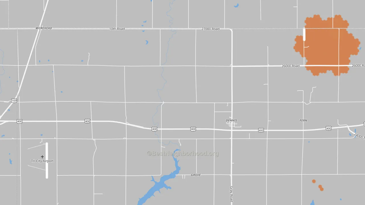 Bike Grade map of 67341, KS