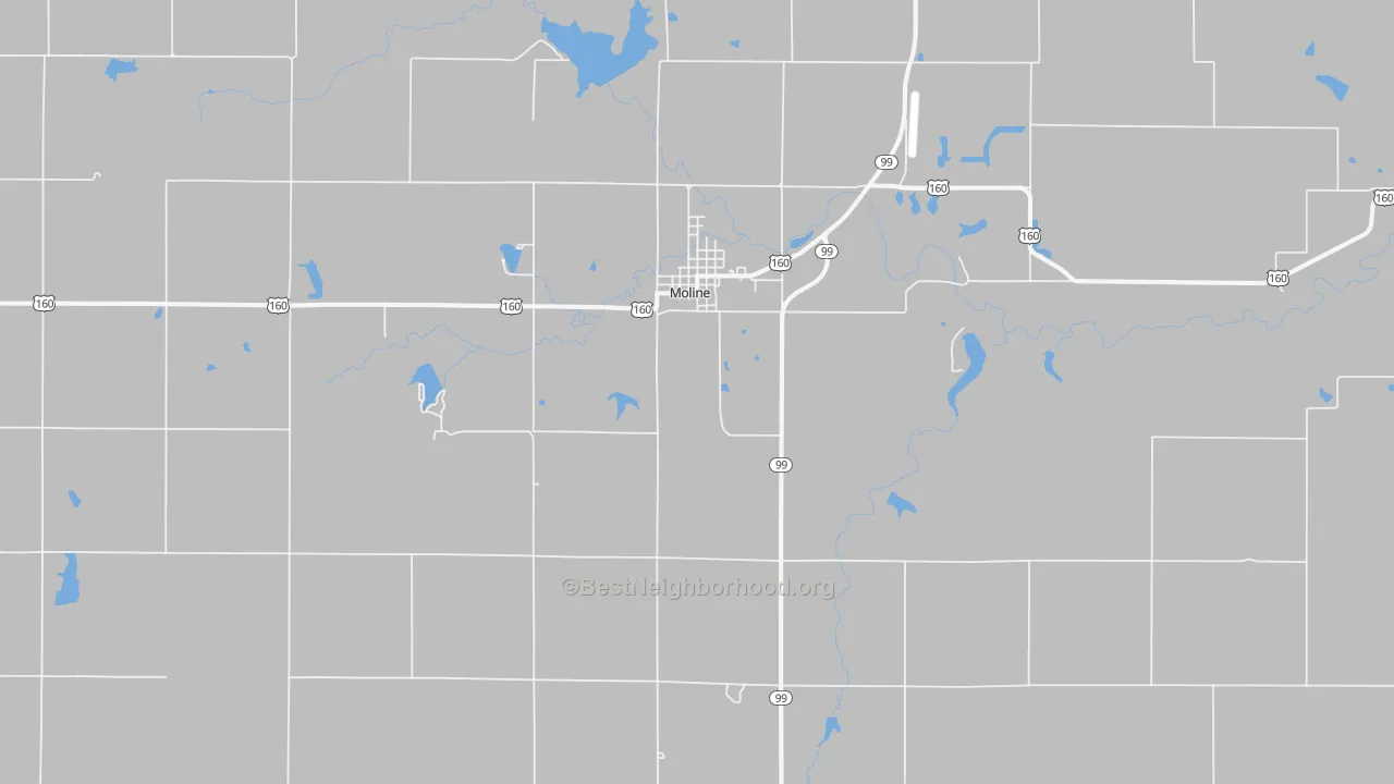 Bike Grade map of 67353, KS