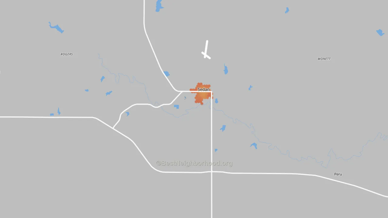 Bike Grade map of 67361, KS