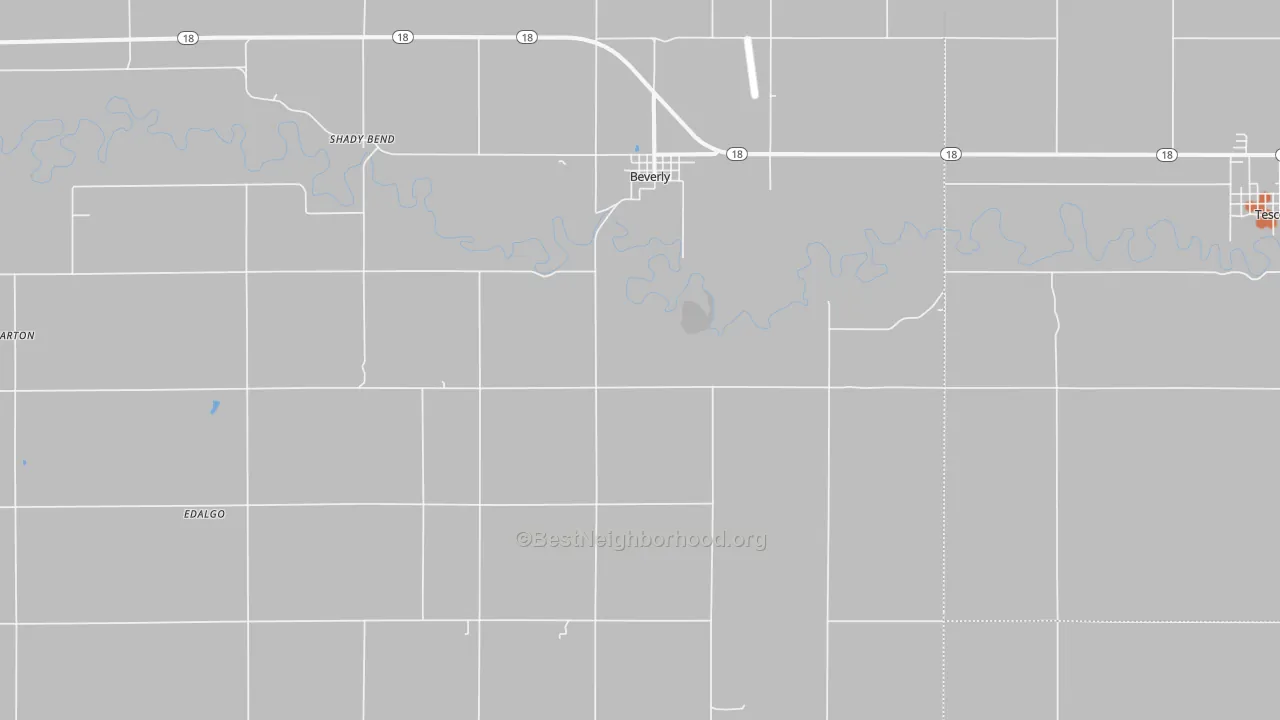 Bike Grade map of 67423, KS