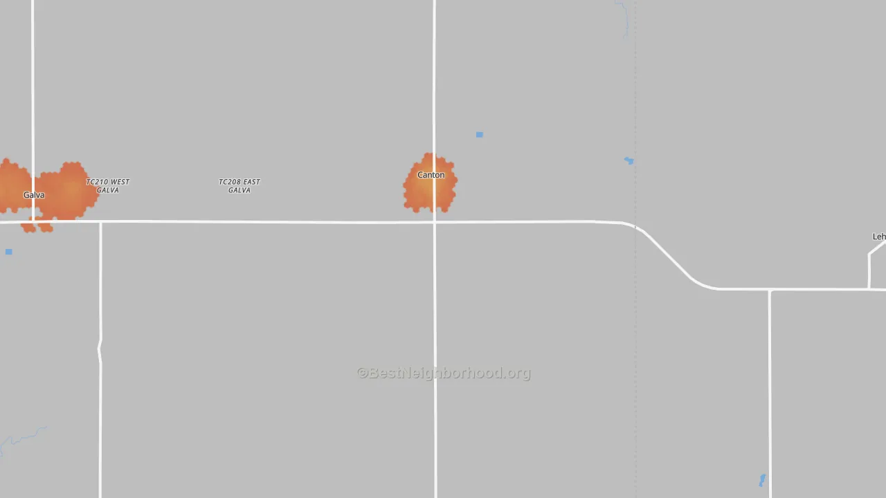 Bike Grade map of 67428, KS