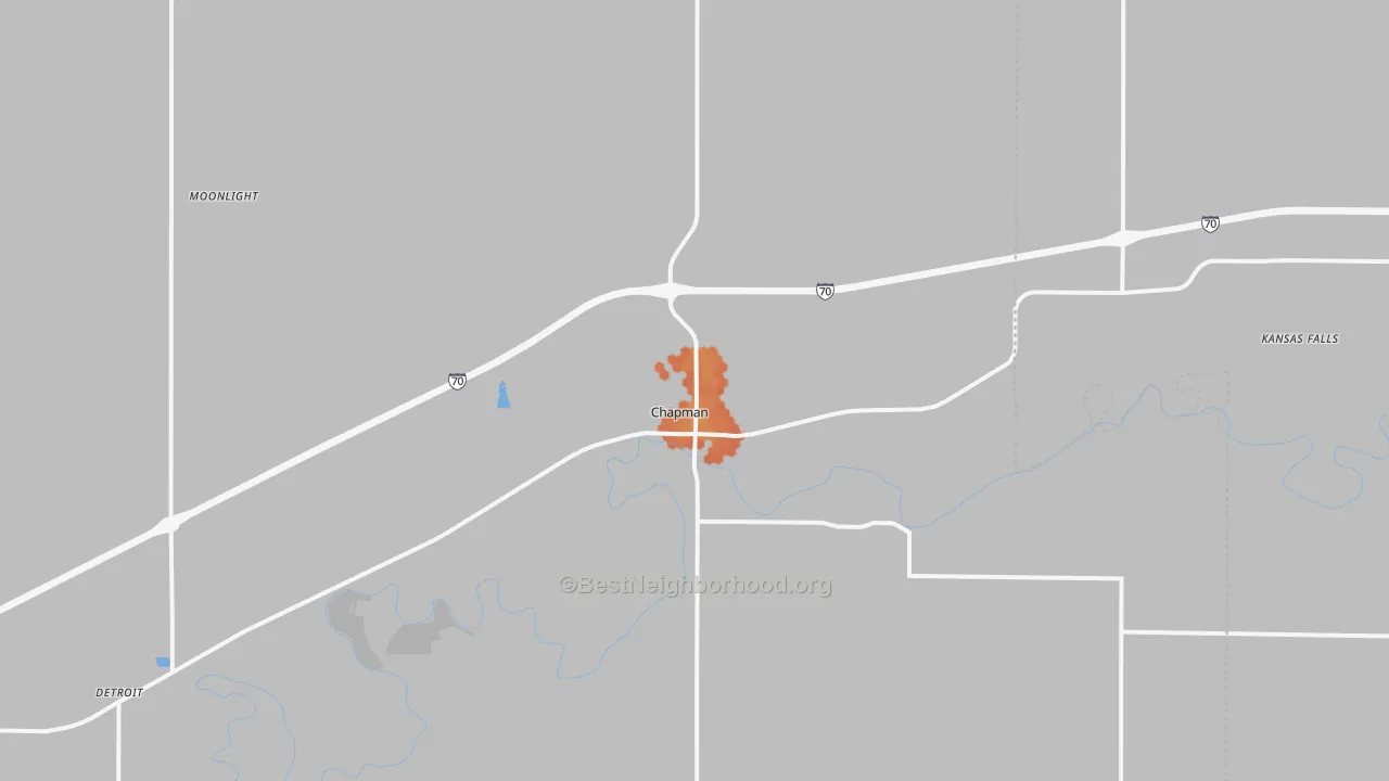 Bike Grade map of 67431, KS