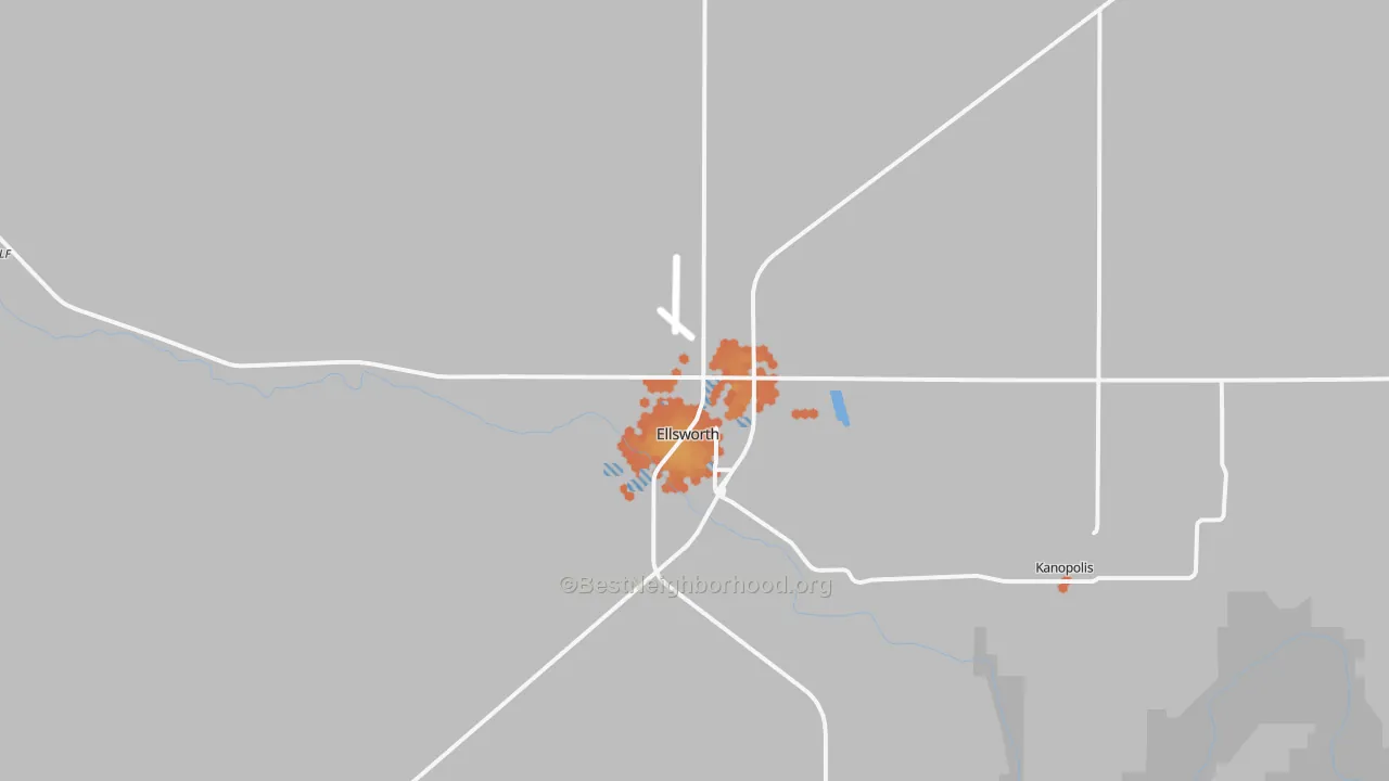 Bike Grade map of 67439, KS