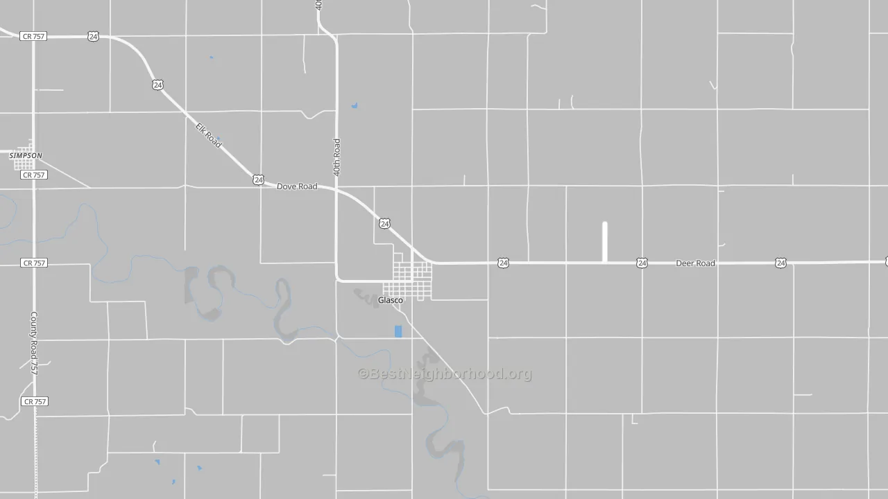 Bike Grade map of 67445, KS