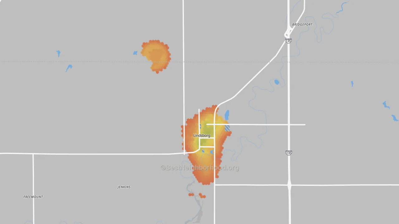 Bike Grade map of 67456, KS