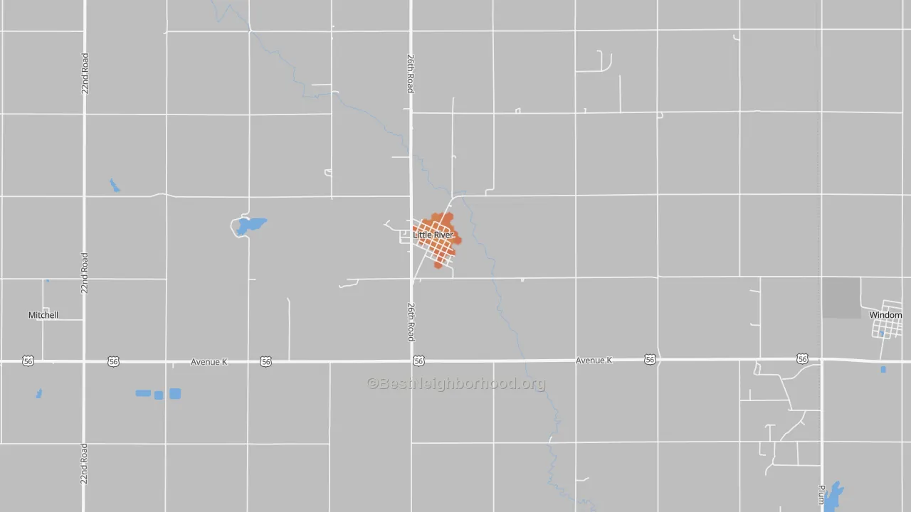 Bike Grade map of 67457, KS