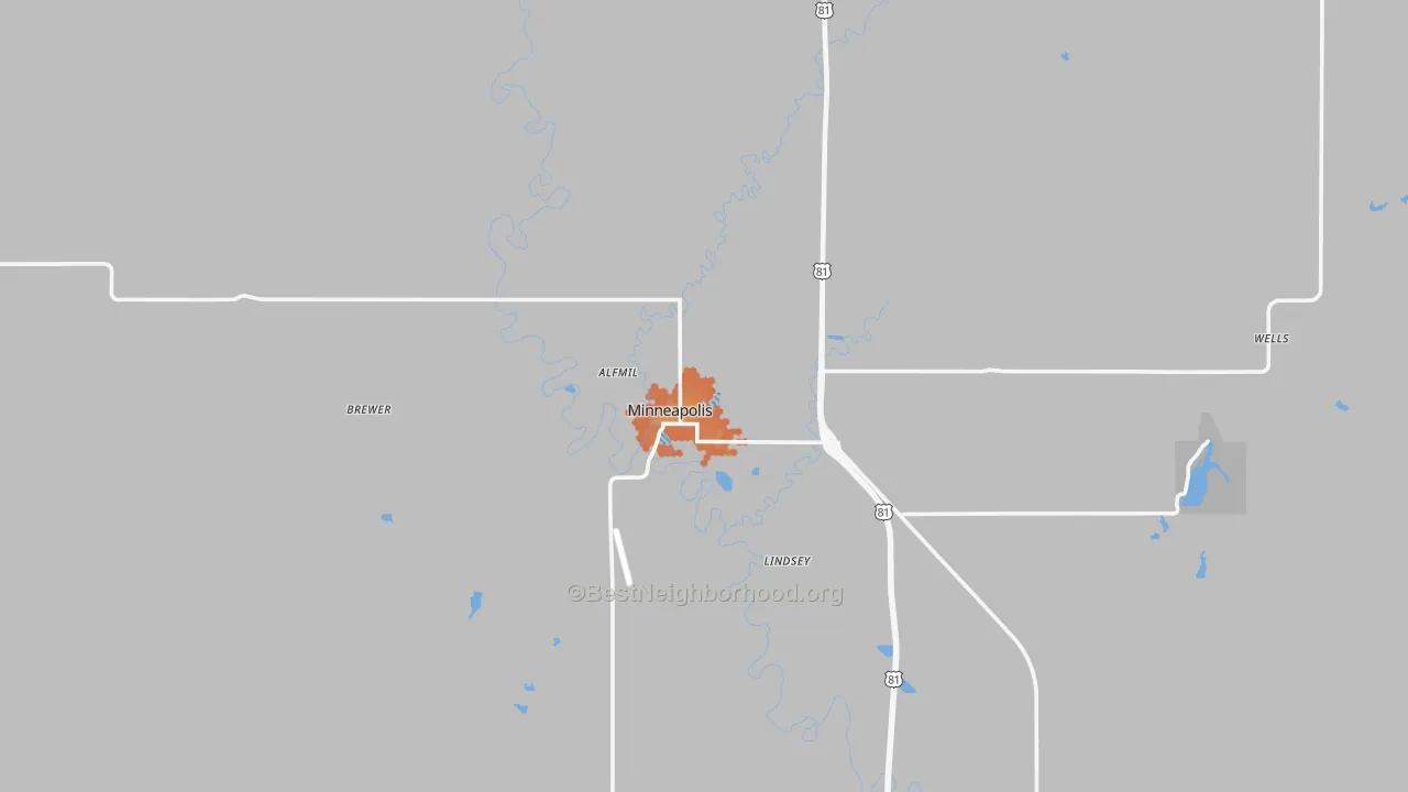Bike Grade map of 67467, KS