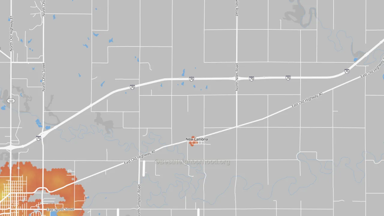 Bike Grade map of 67470, KS