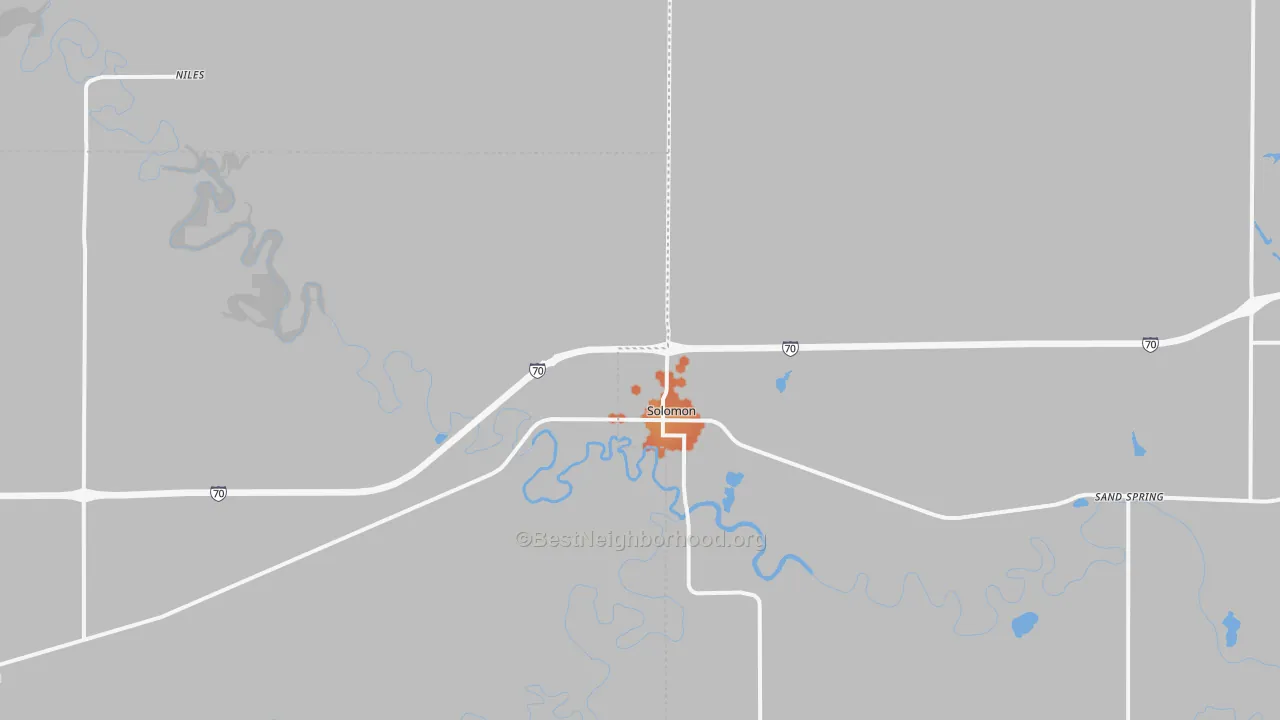 Bike Grade map of 67480, KS
