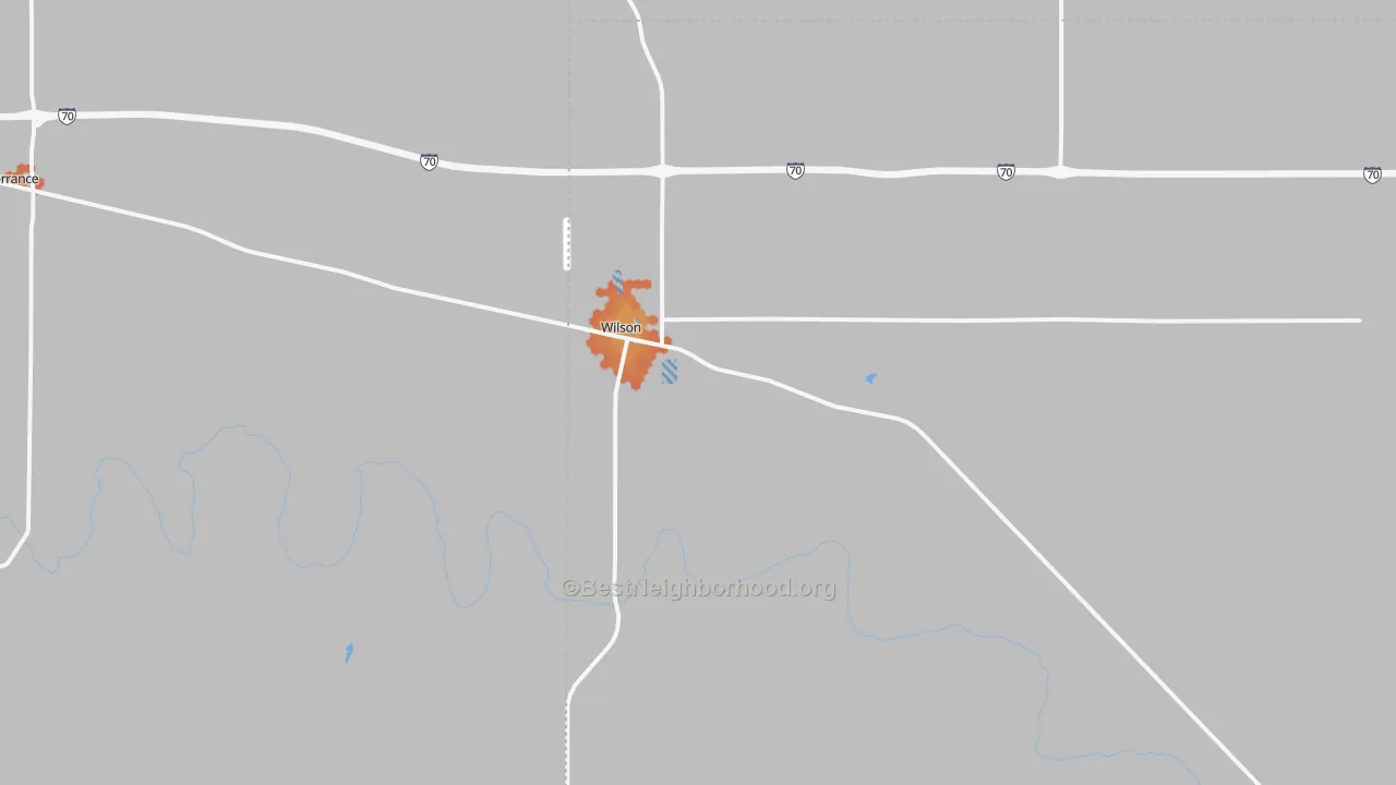 Bike Grade map of 67490, KS