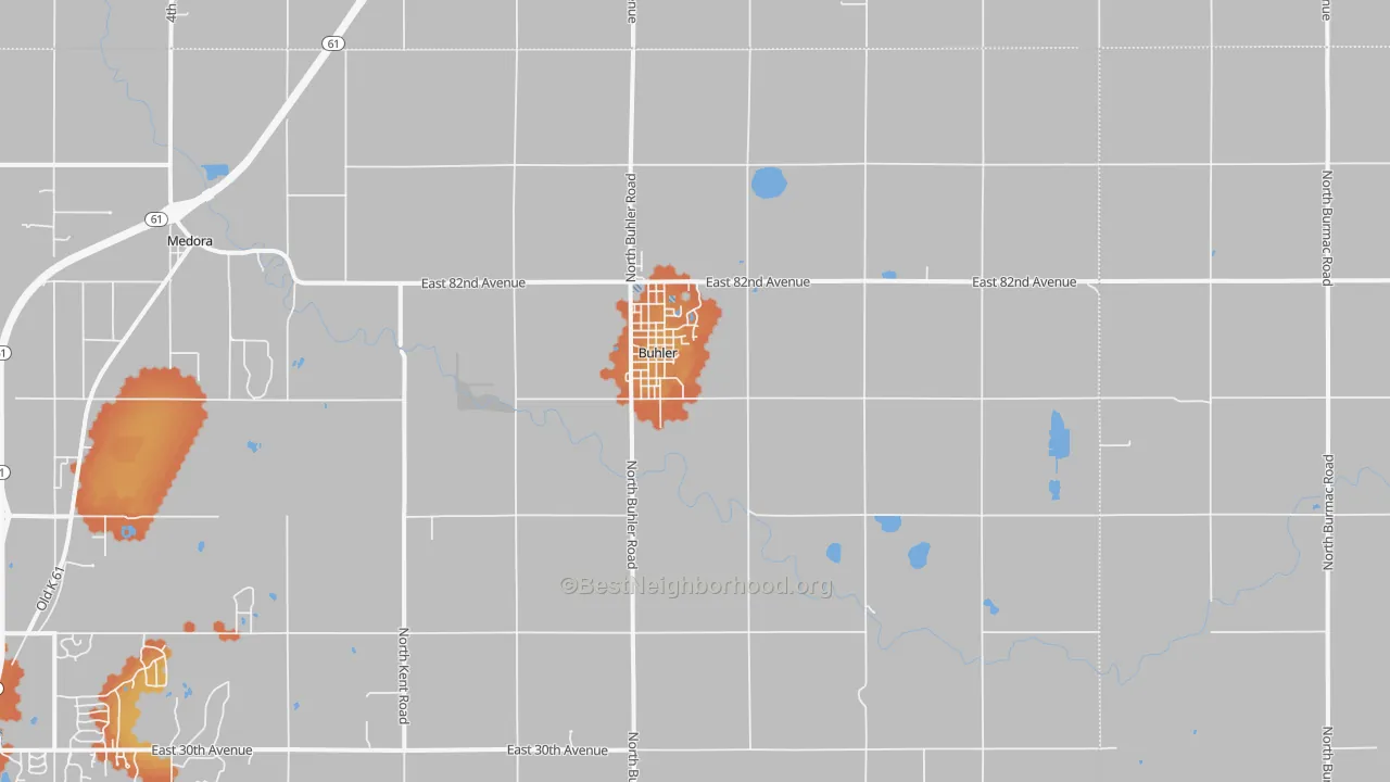 Bike Grade map of 67522, KS