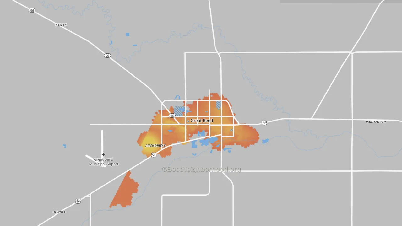 Bike Grade map of 67530, KS