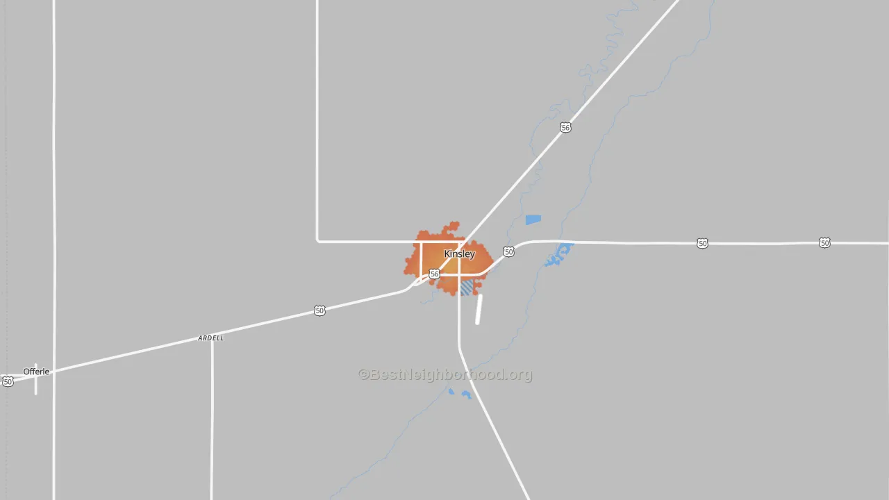 Bike Grade map of 67547, KS
