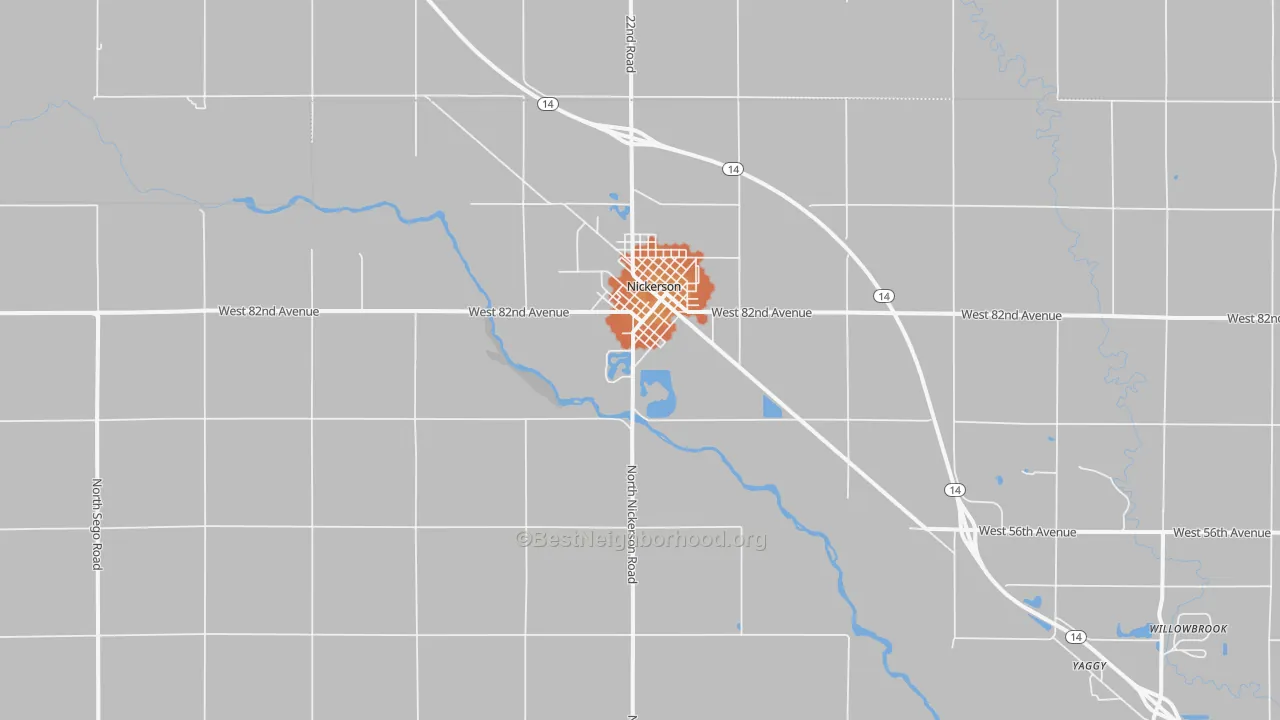 Bike Grade map of 67561, KS