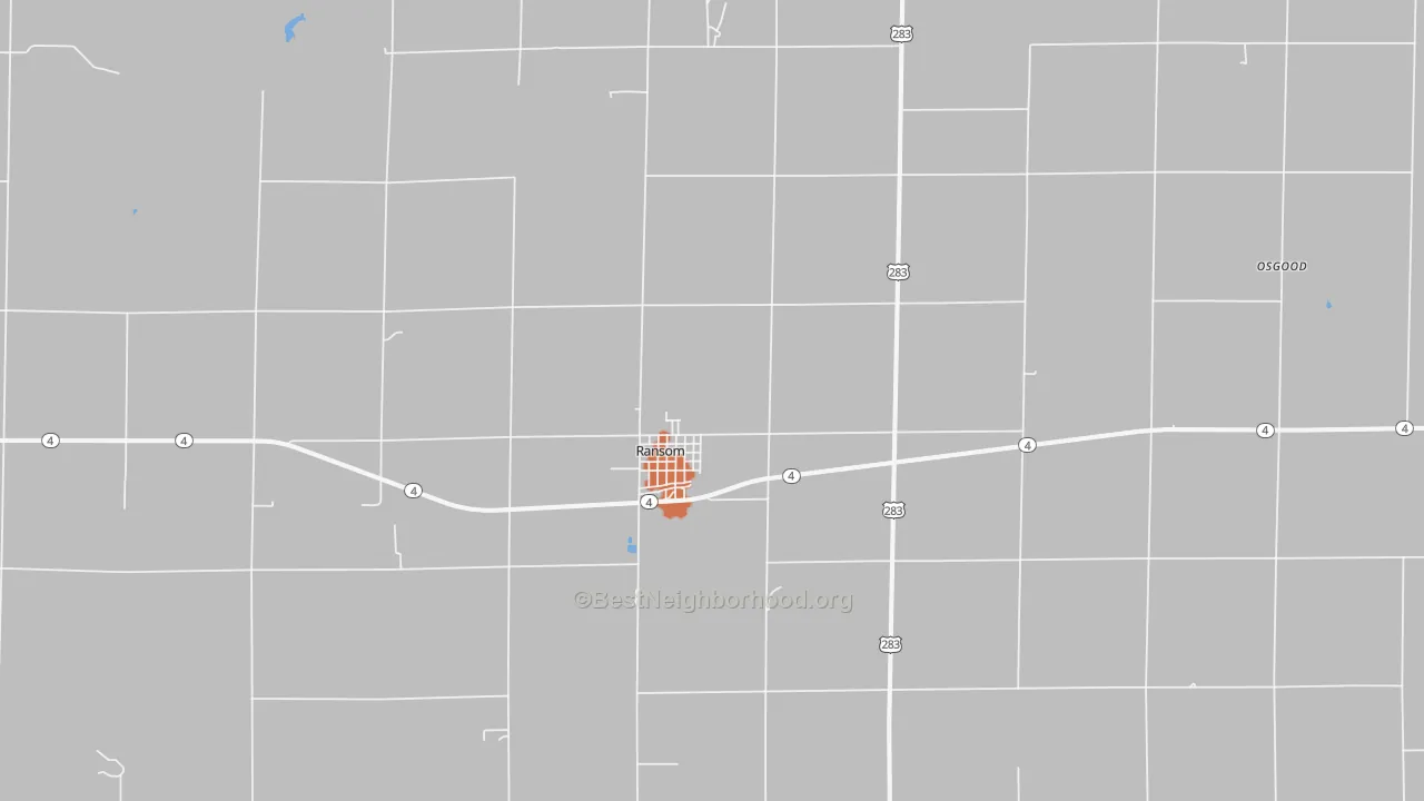 Bike Grade map of 67572, KS