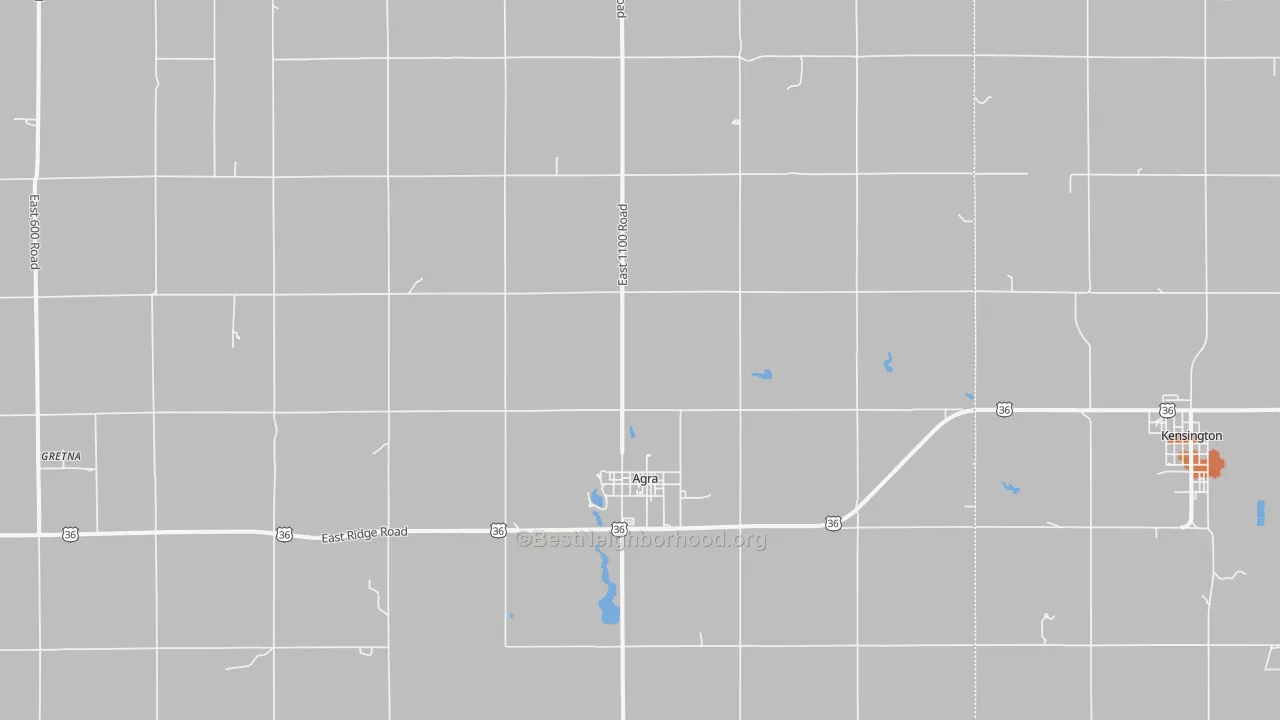 Bike Grade map of 67621, KS