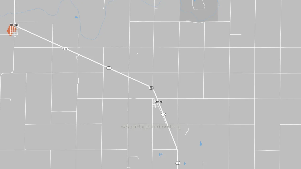Bike Grade map of 67632, KS