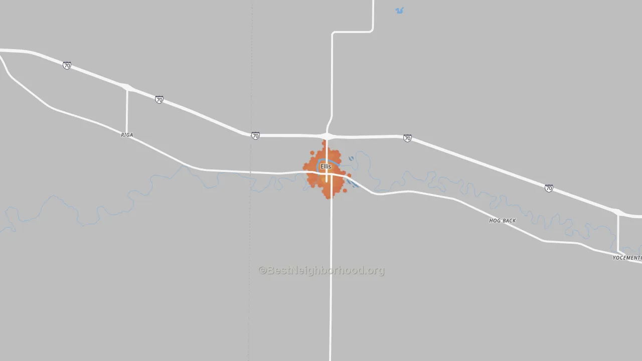 Bike Grade map of 67637, KS