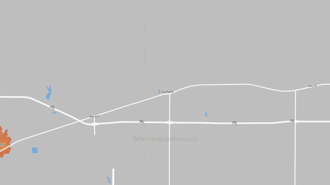 Bike Grade map of 67640, KS