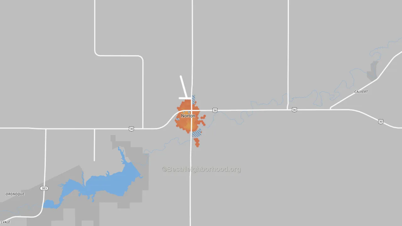 Bike Grade map of 67654, KS