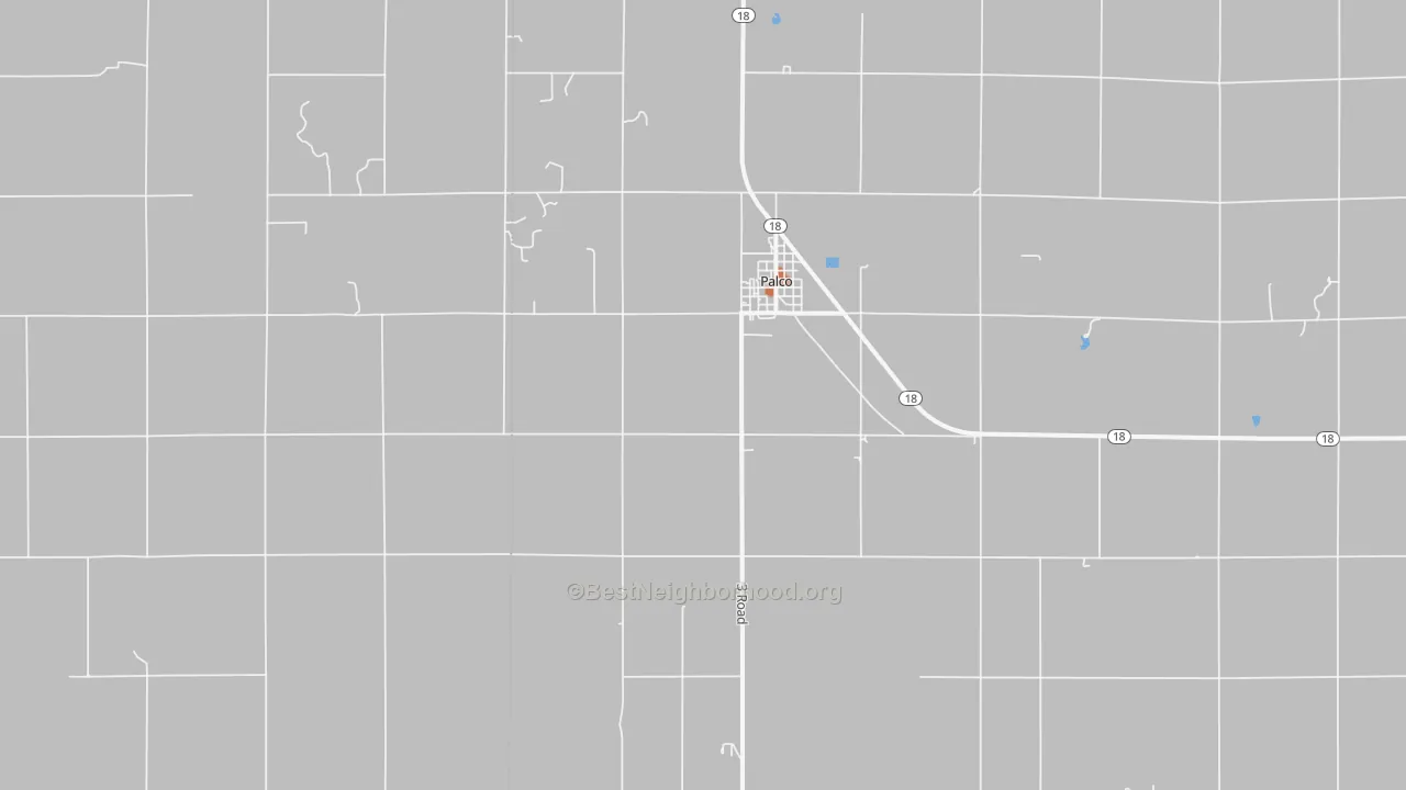 Bike Grade map of 67657, KS