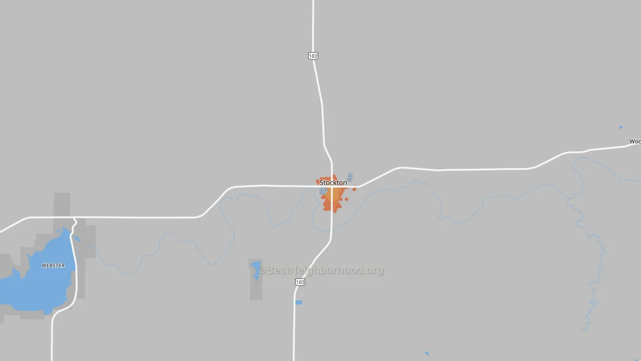 Bike Grade map of 67669, KS