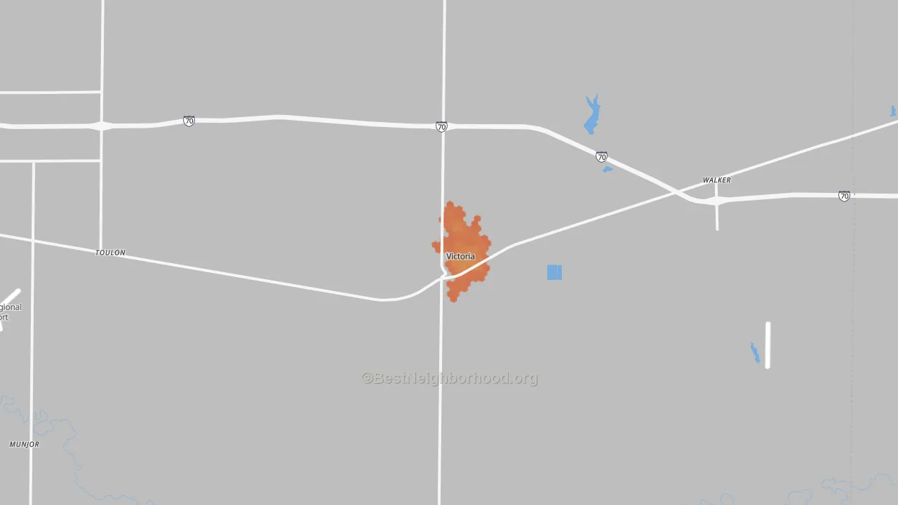 Bike Grade map of 67671, KS