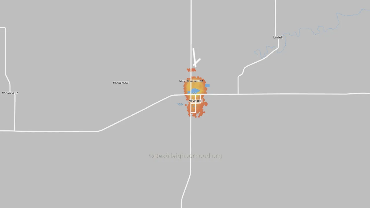 Bike Grade map of 67730, KS