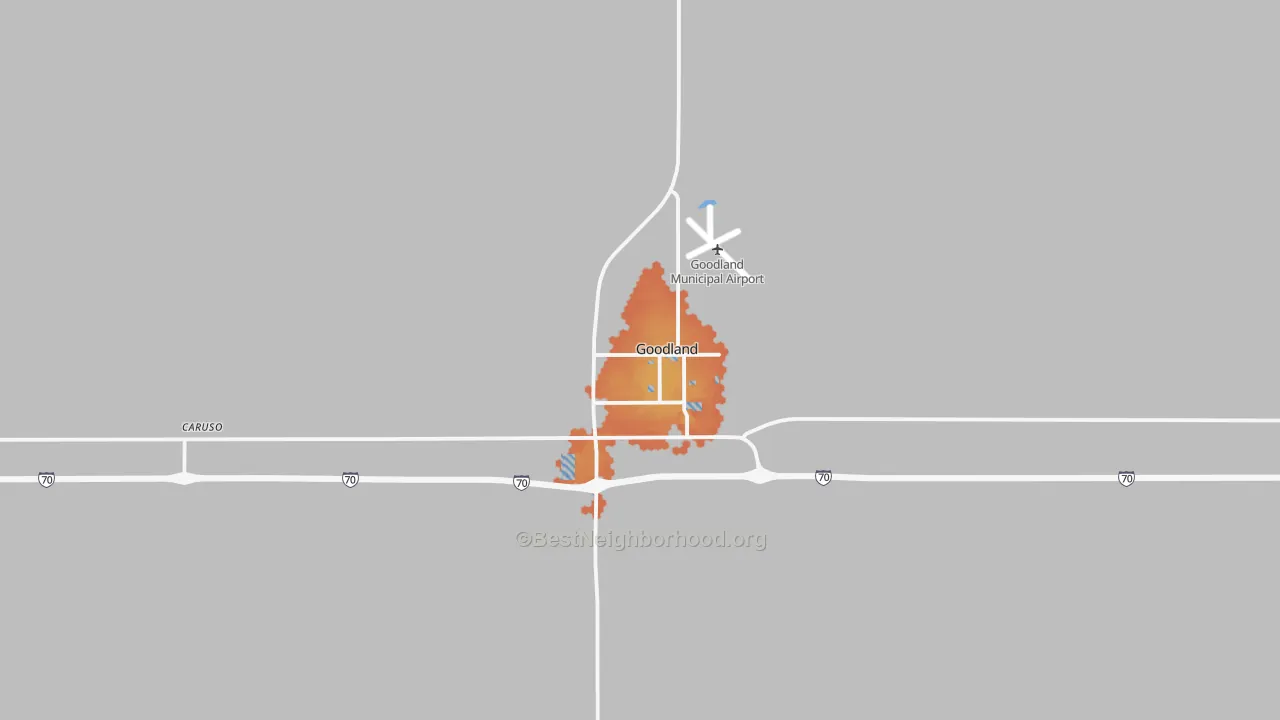 Bike Grade map of 67735, KS