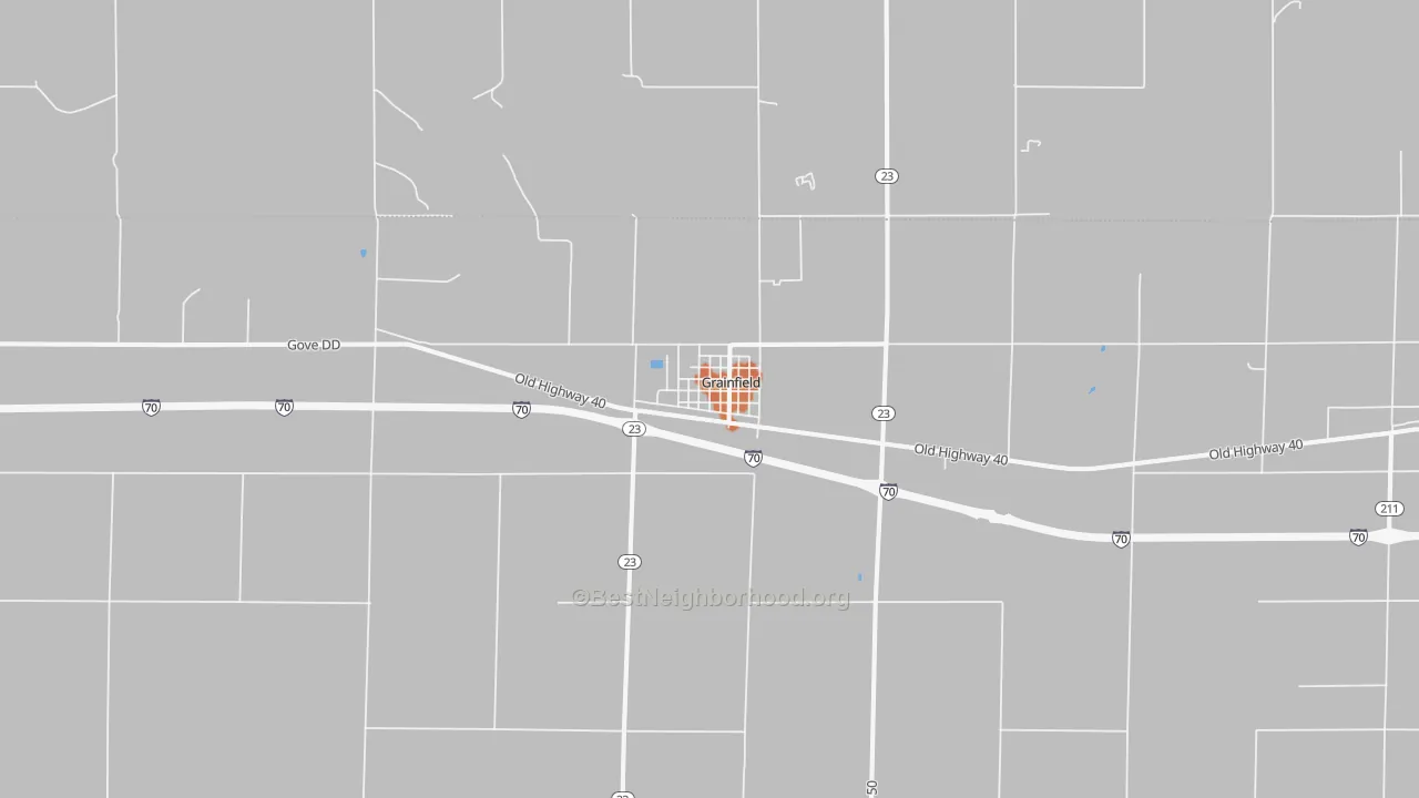 Bike Grade map of 67737, KS