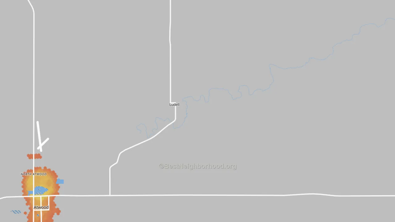 Bike Grade map of 67744, KS