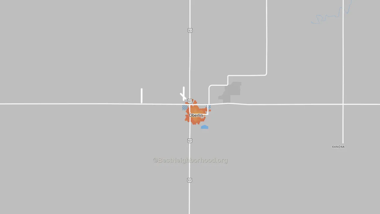Bike Grade map of 67749, KS