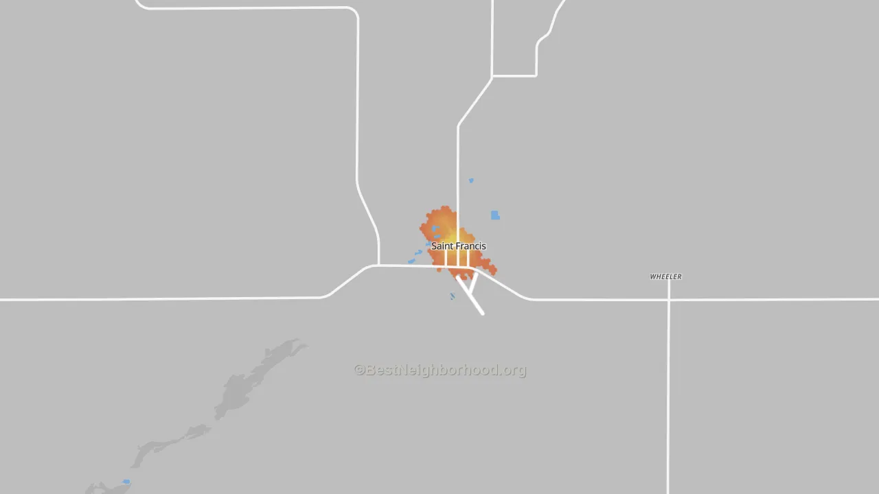 Bike Grade map of 67756, KS