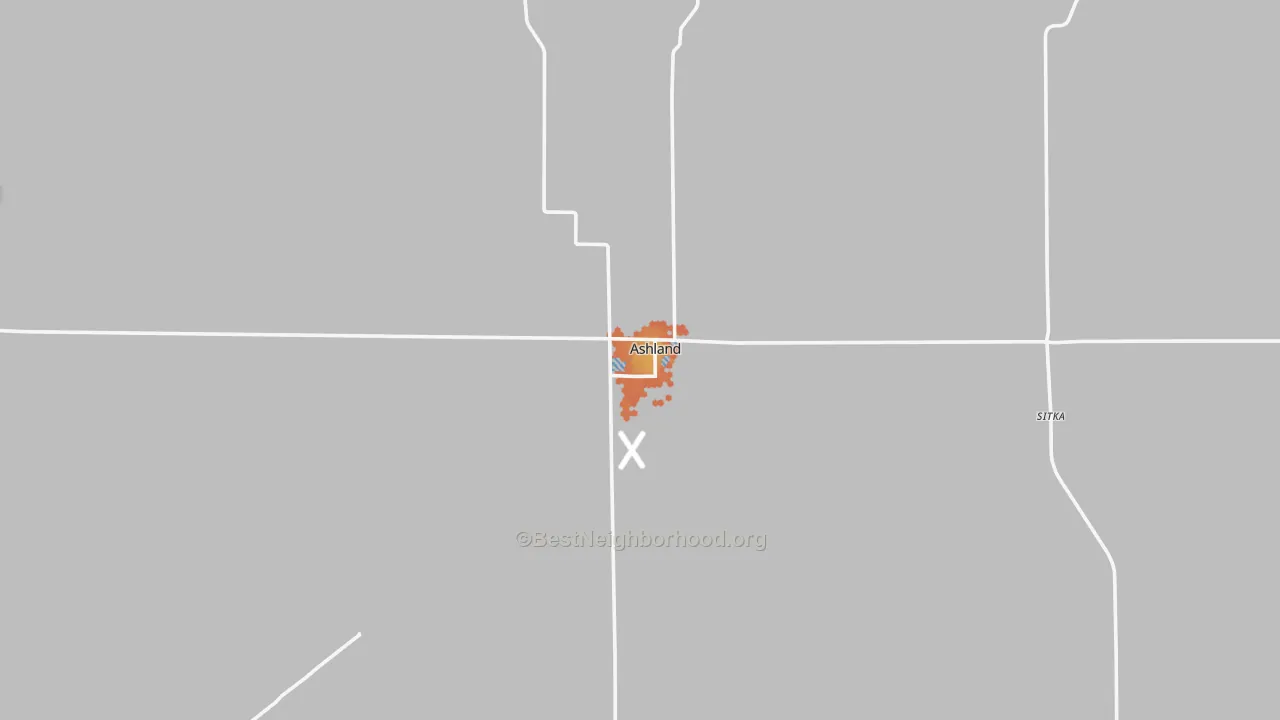 Bike Grade map of 67831, KS